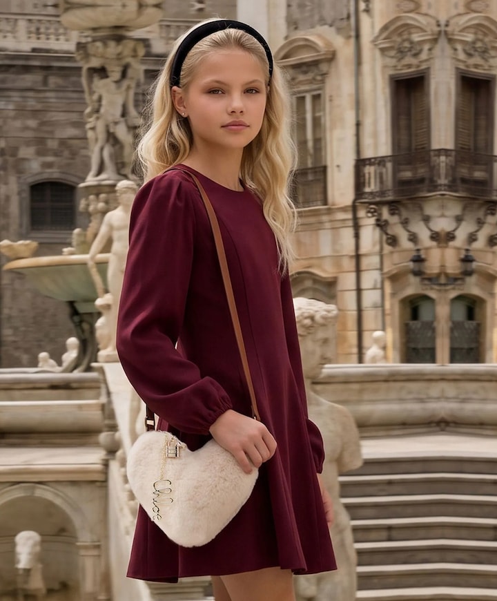 Meisjes jurk bordeaux