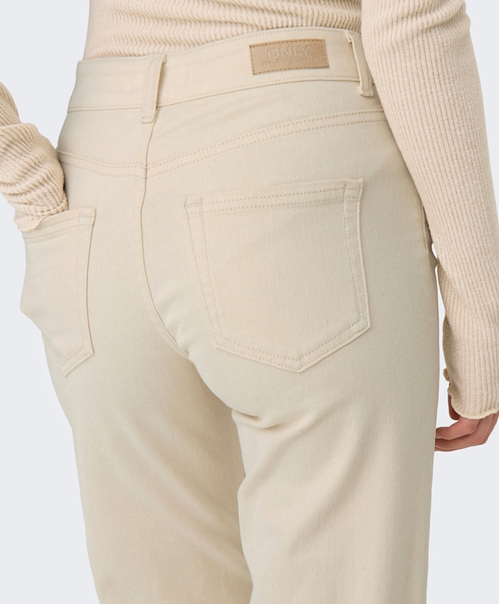 ONLBLUSH MID STRAIGHT DNM DOT NOOS dames jeans ecru
