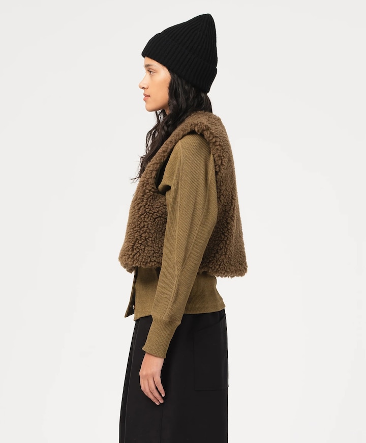 Dames gilet bruin