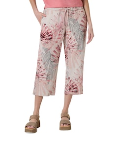 Pia Wide Leg 3/4 dames broek bordeaux