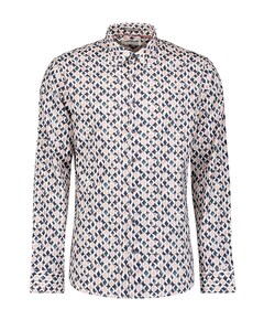 Heren overhemd lange mouw paars