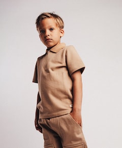 Jongens polo beige