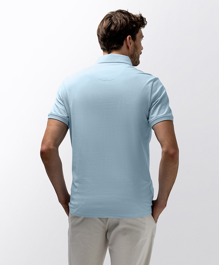 Heren polo blauw