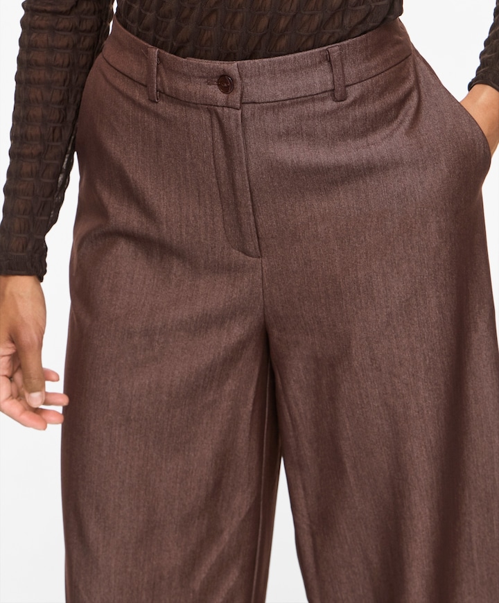 VIOFALA HW WIDE PANTS/R dames broek bruin