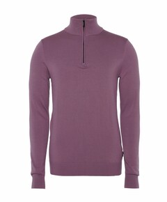Heren trui met rits paars