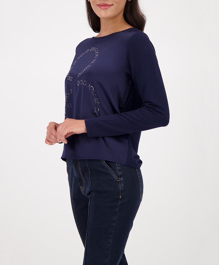Dames longsleeve blauw