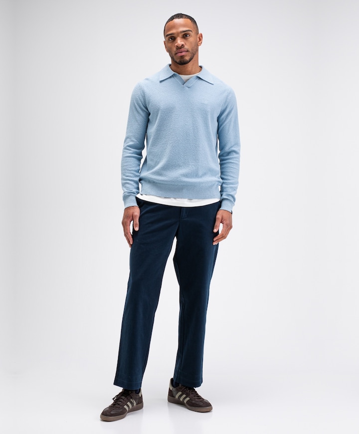 Heren polo blauw