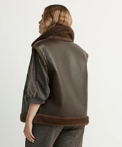 Dames gilet bruin