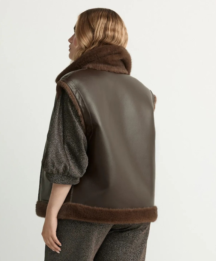Dames gilet bruin