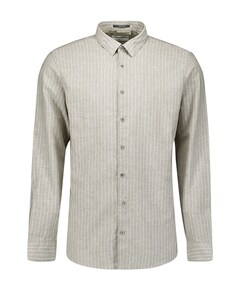 Heren overhemd lange mouw beige