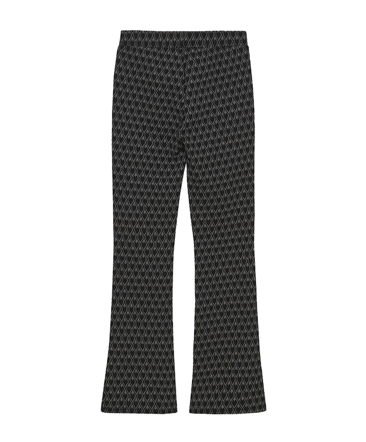 Flared Fancy meisjes broek zwart