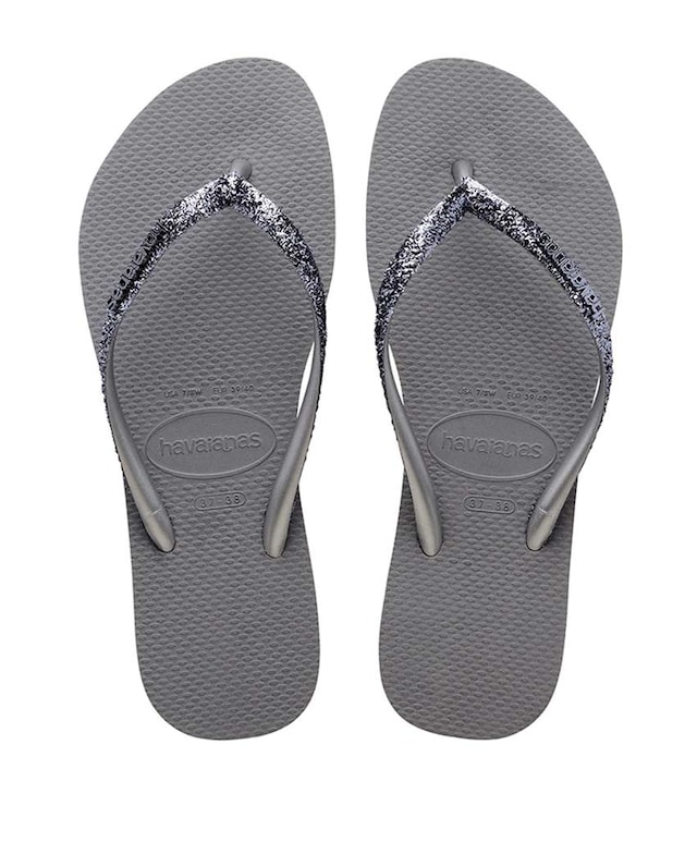 Slim glitter II slippers grijs