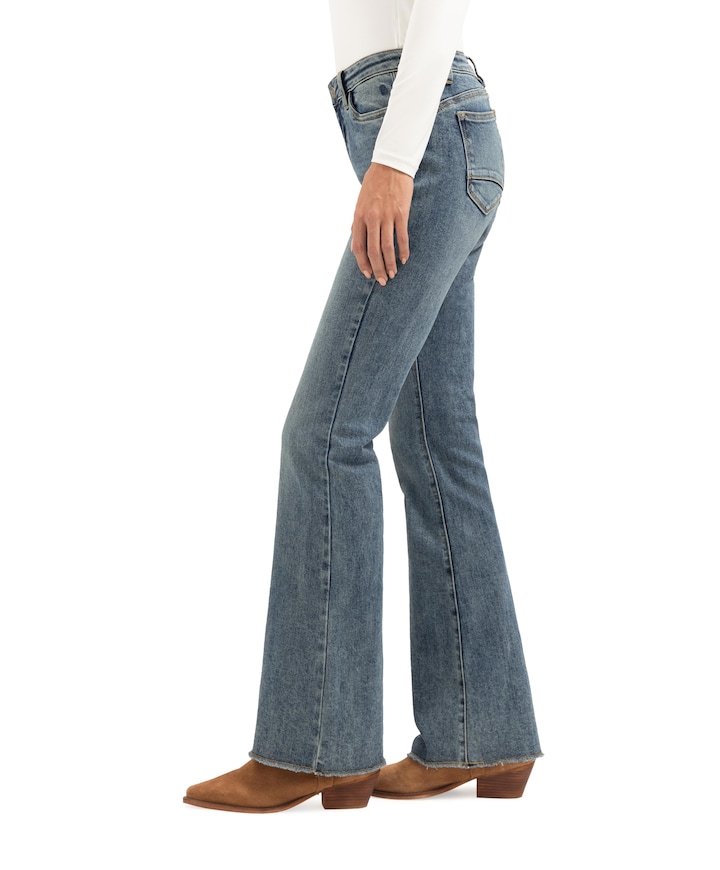 Florez flared dames jeans blauw