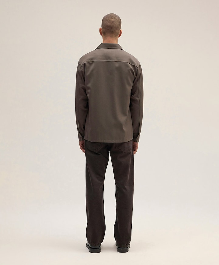 Heren overshirt bruin