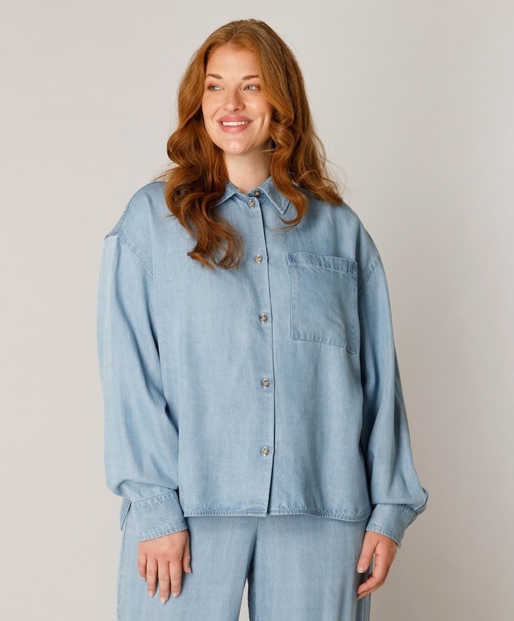 Dames blouse blauw
