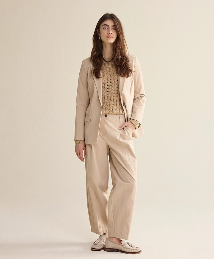 Dames blazer beige