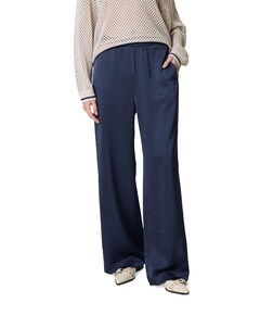 Dare striped satin dames broek blauw