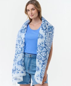 Dames sjaal blauw