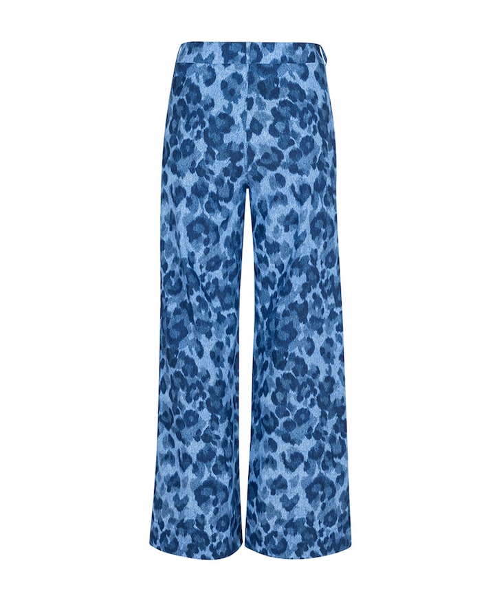 Lexie leopard dames broek blauw