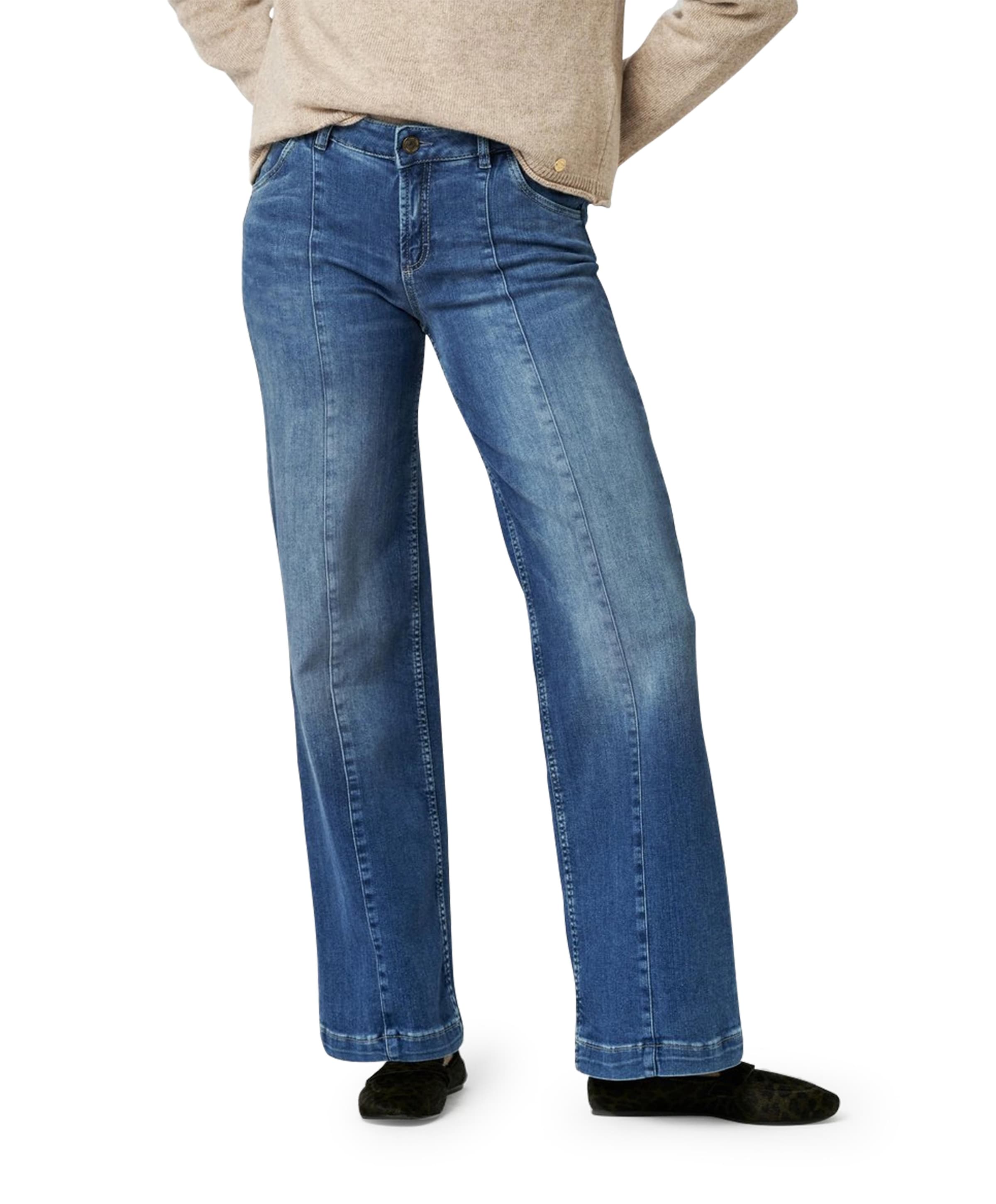 Ella Flared dames jeans blauw