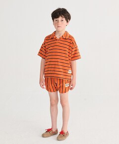 Striped Brick terry cloth shorts jongens korte broek oranje