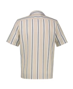 Heren overhemd korte mouw beige