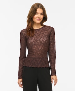 Dames longsleeve bruin