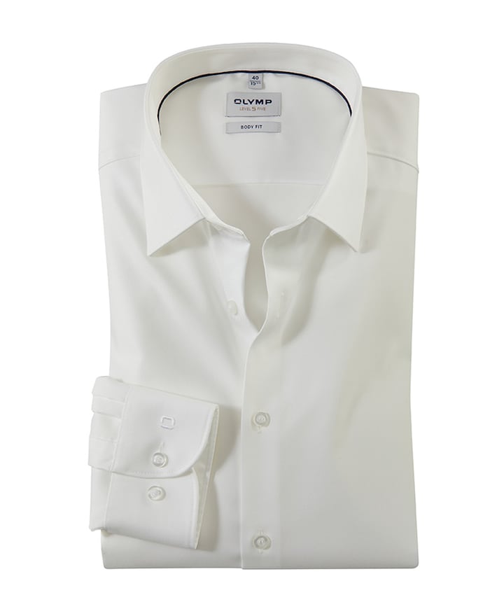 Heren overhemd lange mouw ecru