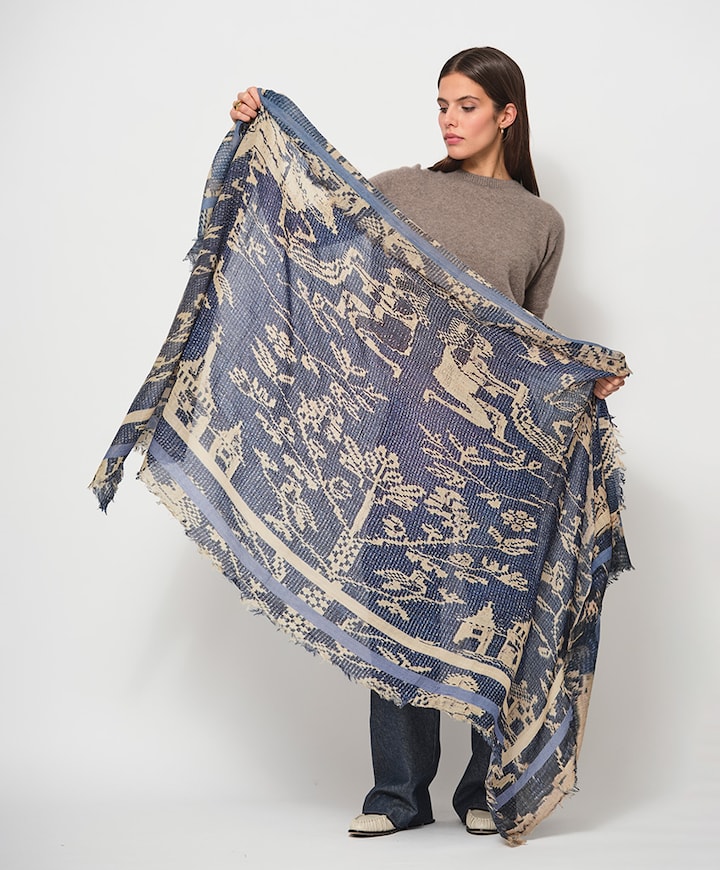 Dames sjaal multicolor