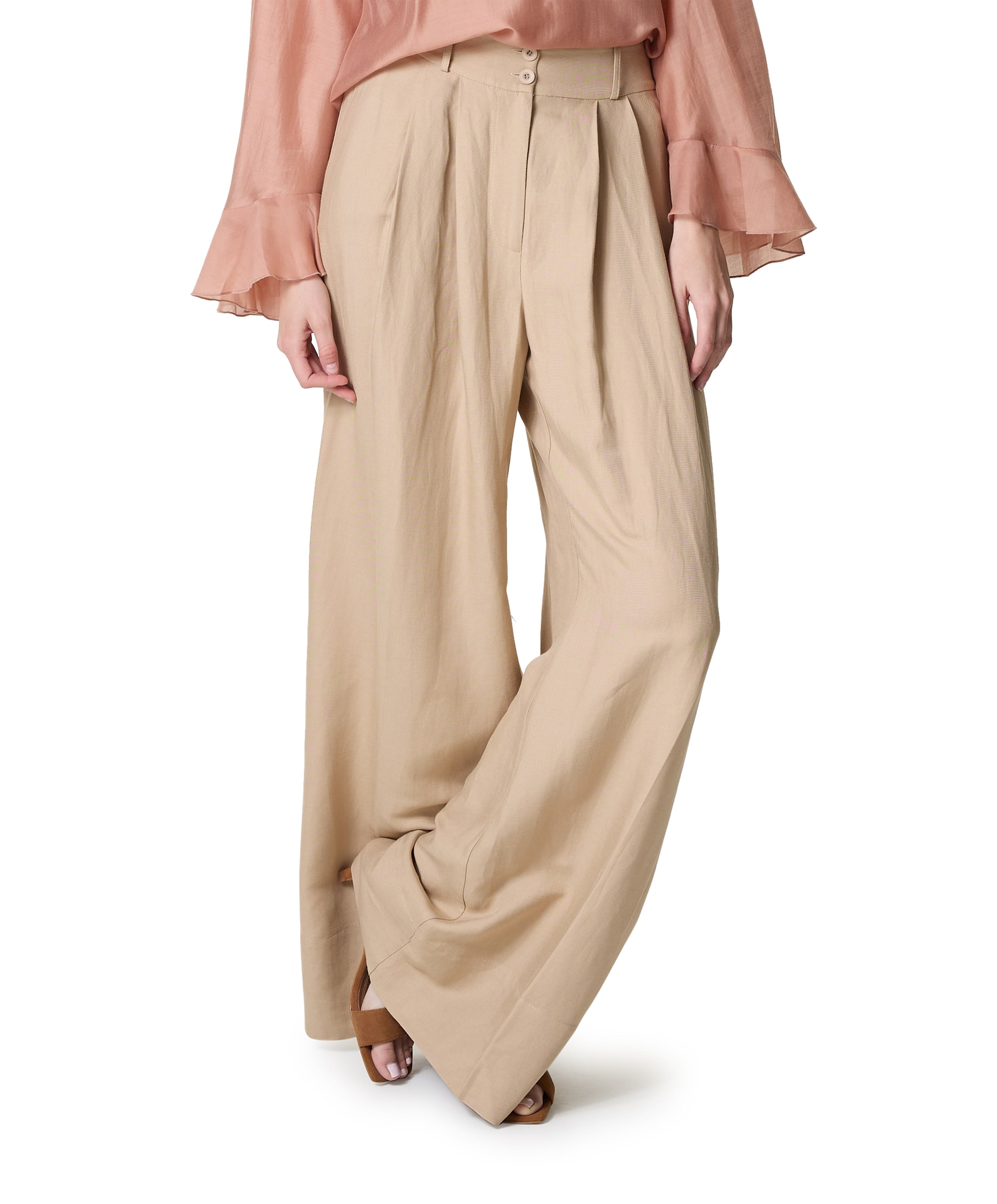 PETAL dames broek beige