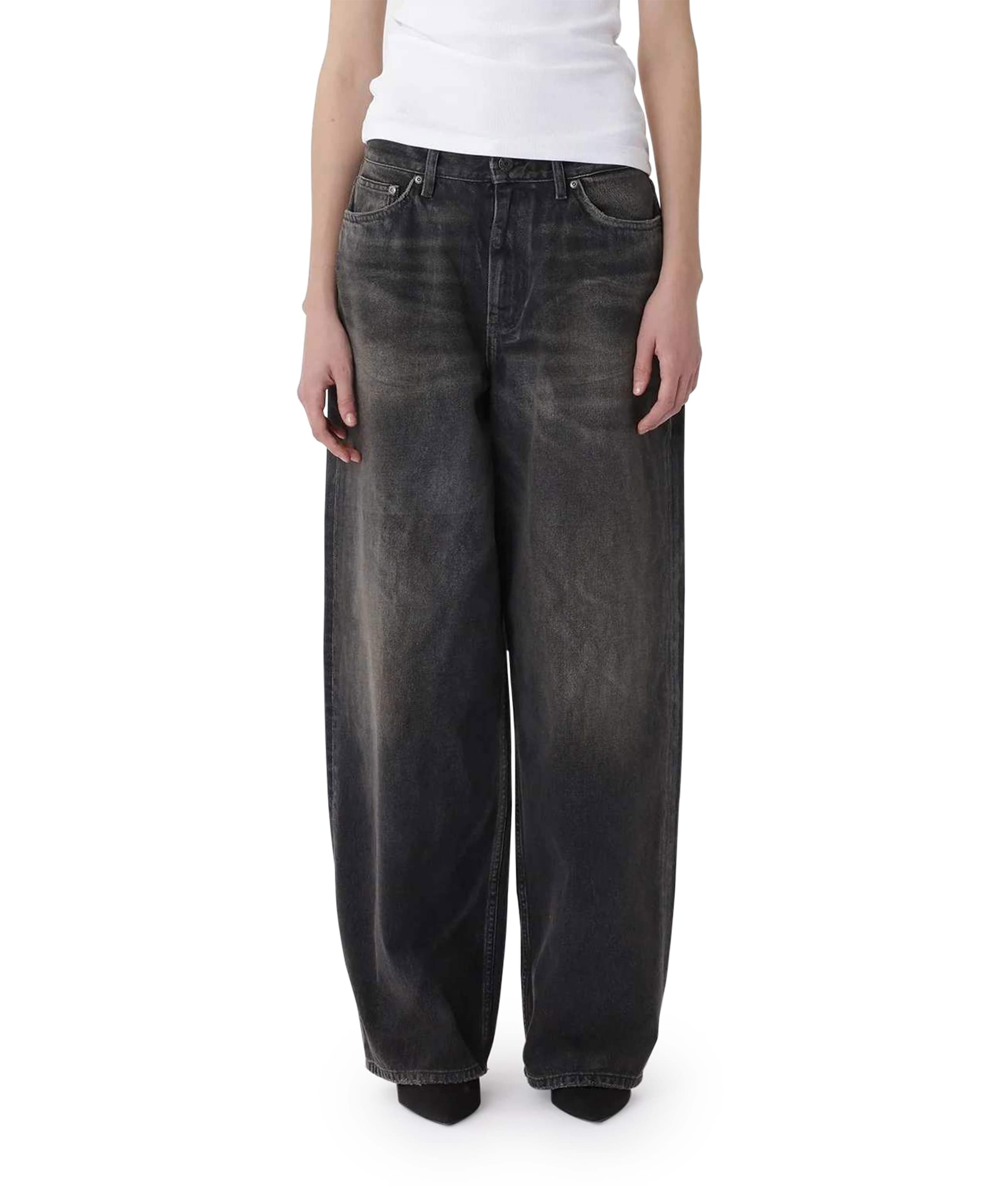 Lyon Coated 80s Black W jeans zwart