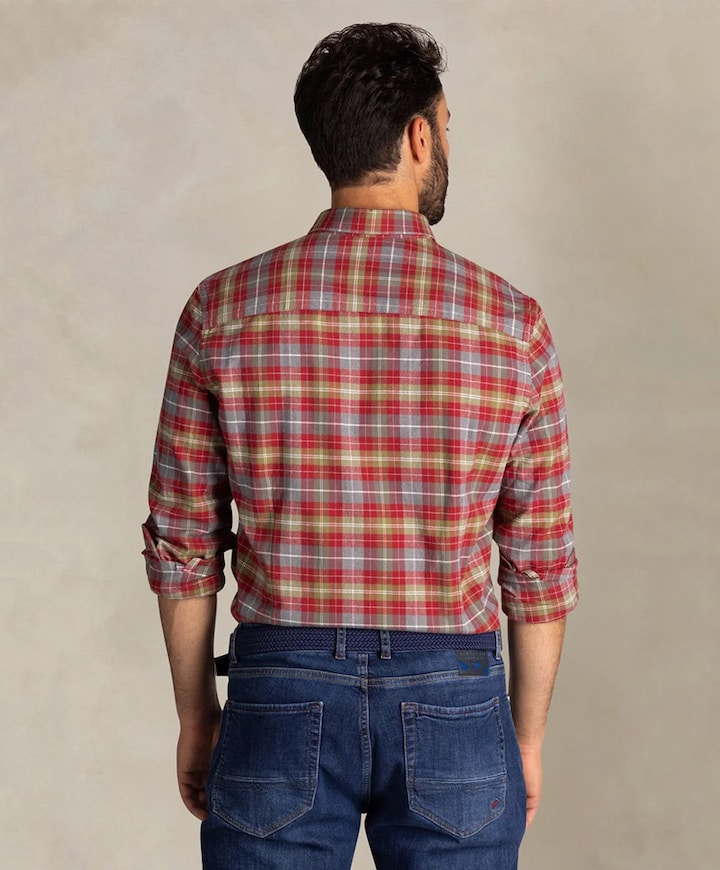 Overhemd lange mouw rood