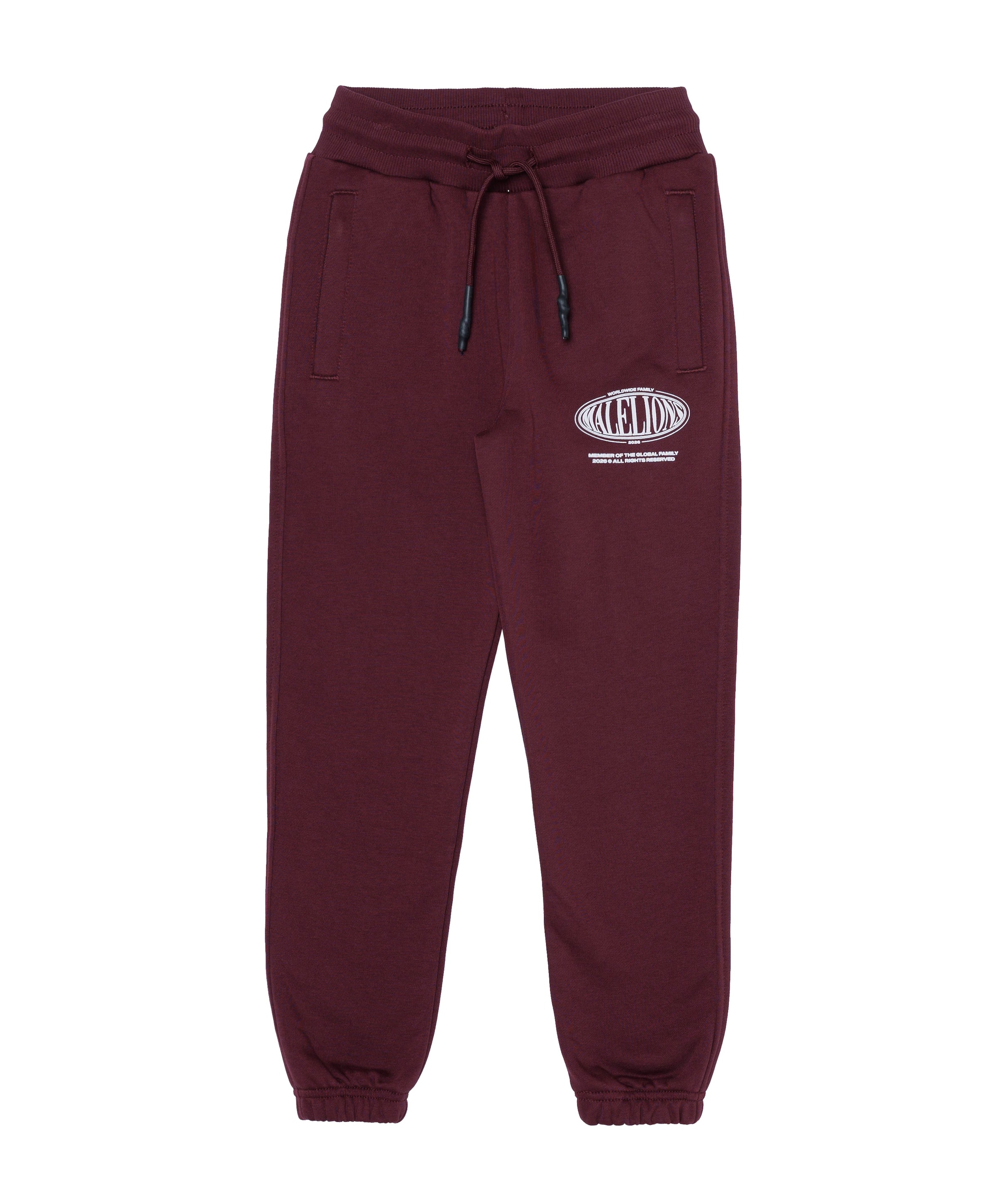 Malelions Junior Lifestyle Sweatpants jongens broek bordeaux