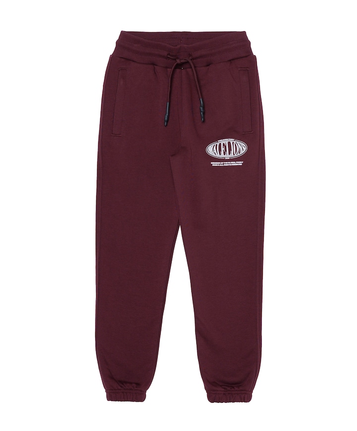 Malelions Junior Lifestyle Sweatpants jongens broek bordeaux