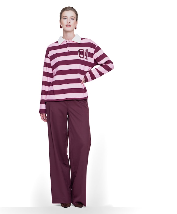 Dames broek bordeaux
