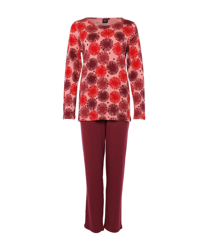Dames pyjamaset rood