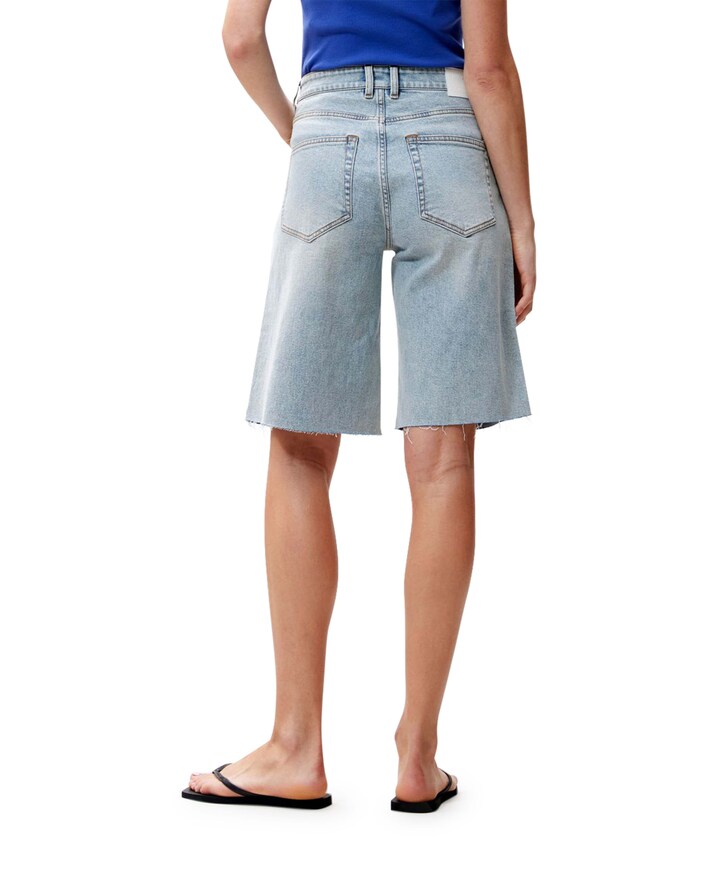 Loose fit jorts bermuda blauw