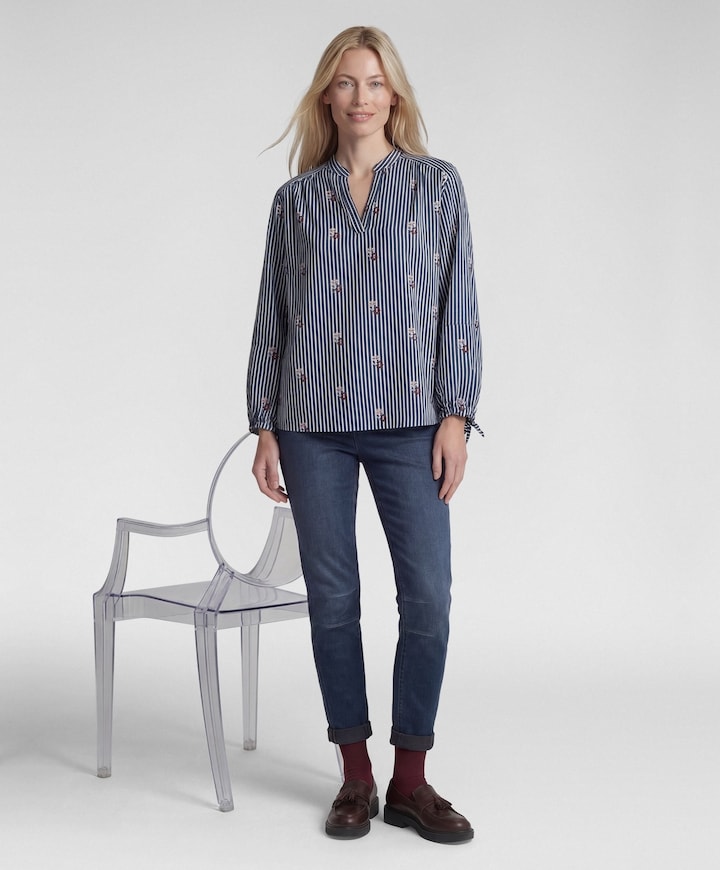 Dames blouse blauw