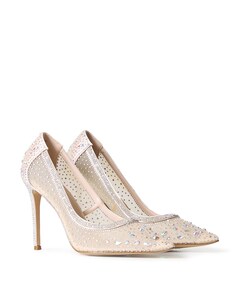 Encaged  dames pumps ecru