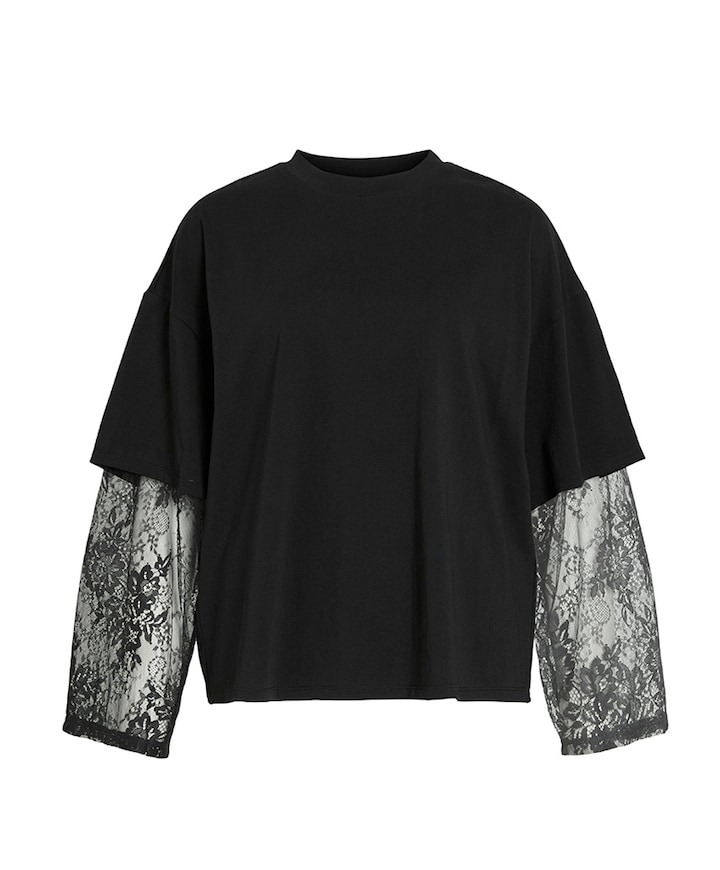Dames longsleeve zwart