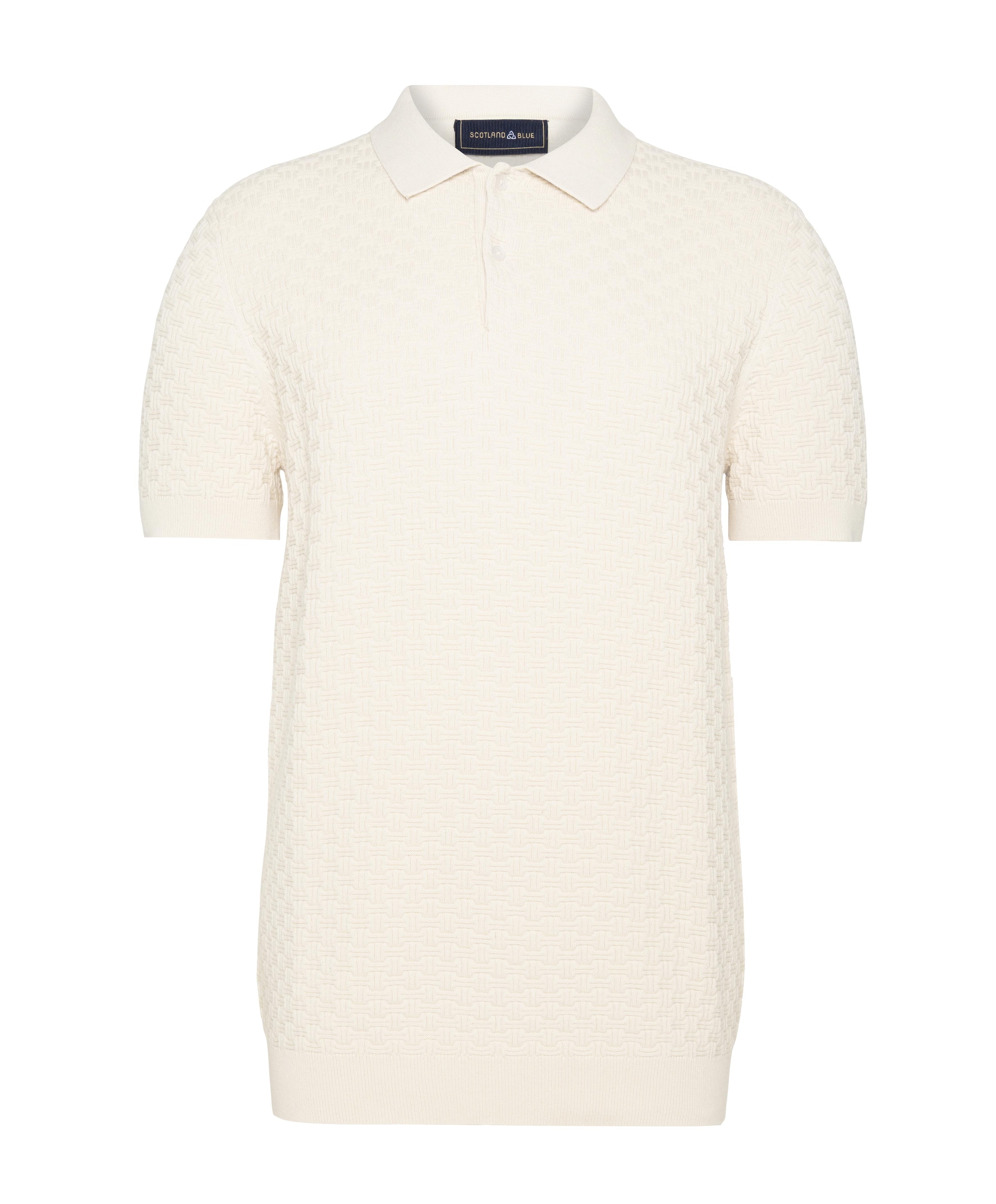 Heren polo ecru