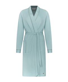 Dames ochtendjas blauw