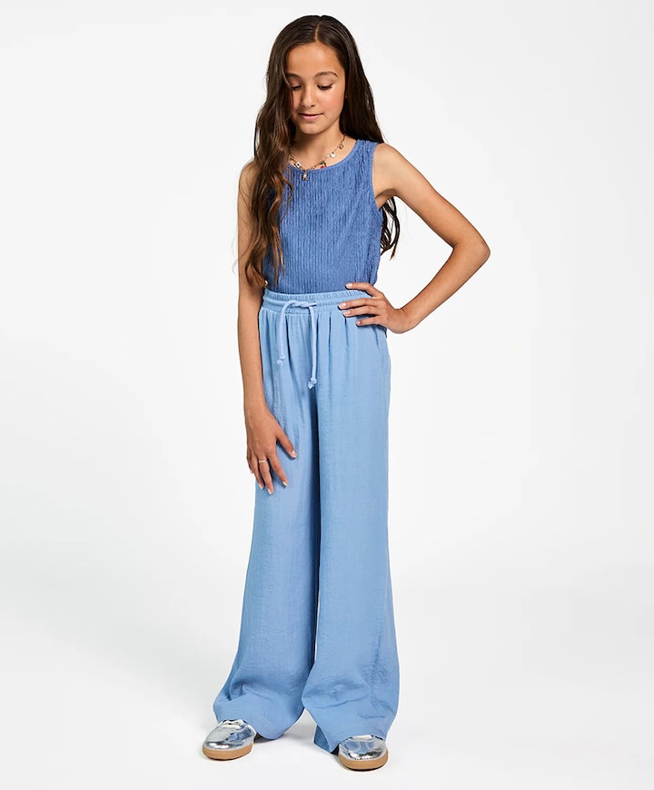 CARLY FLUID VIS 523 G meisjes broek blauw