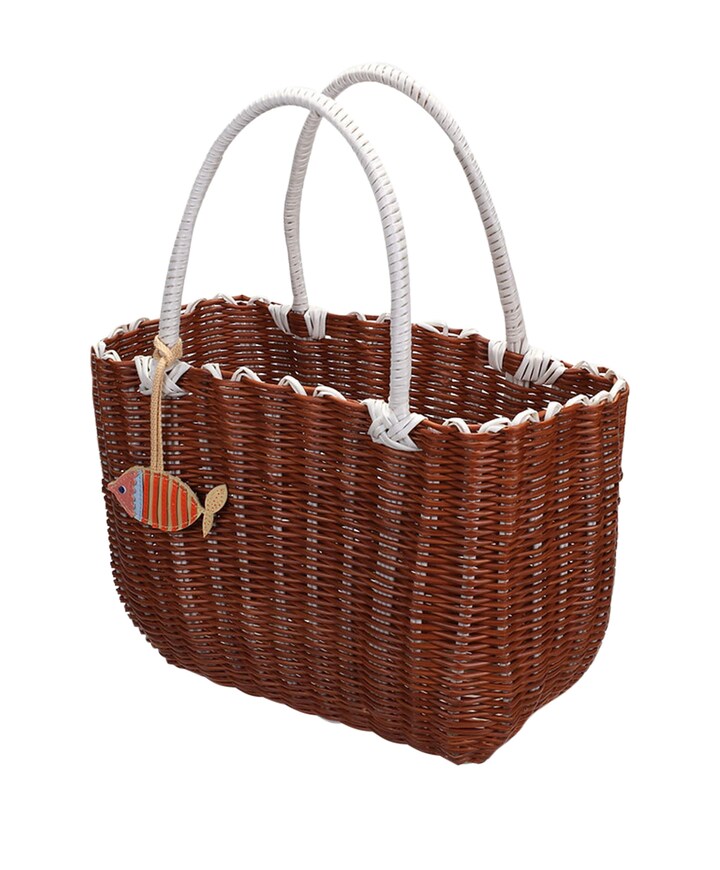 Basket bag bruin