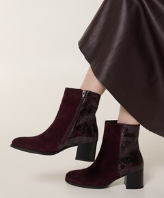 dames enkellaarzen bordeaux