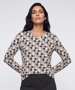 Dames longsleeve beige