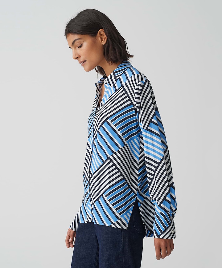 Blouse blauw
