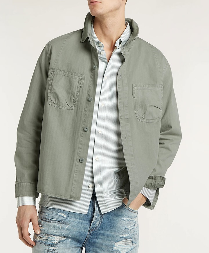 Heren overshirt groen