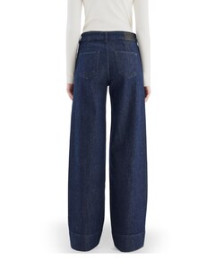 wide straight dames jeans blauw