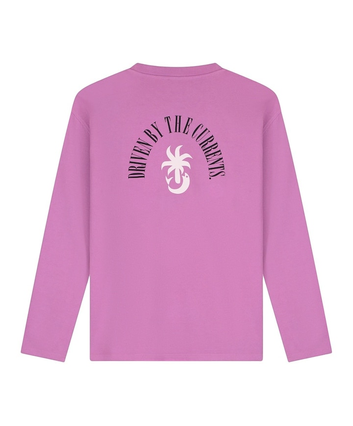 Heren longsleeve paars